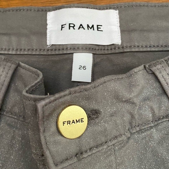 Frame‎ Le High Skinny Ankle Jeans in Smoke Coated - Picture 5 of 7